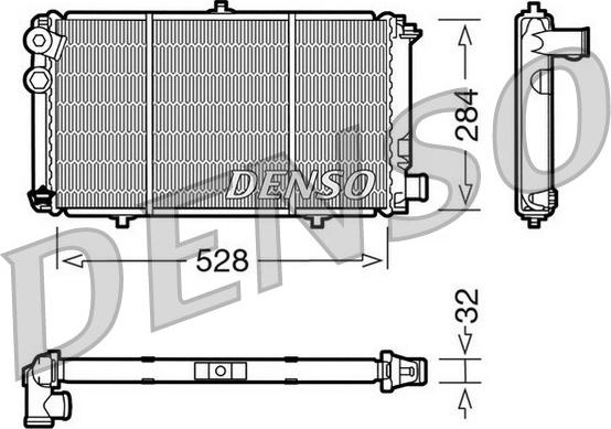 Denso DRM07001 - Радіатор, охолодження двигуна autocars.com.ua