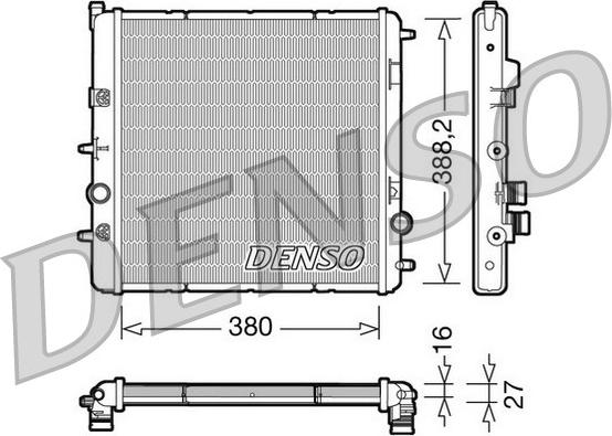 Denso DRM07003 - Радиатор, охлаждение двигателя autodnr.net