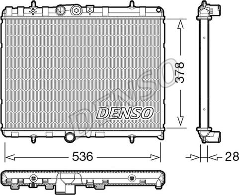 Denso DRM07004 - Радиатор, охлаждение двигателя autodnr.net