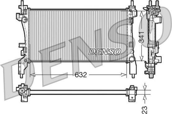 Denso DRM07040 - Радіатор, охолодження двигуна autocars.com.ua