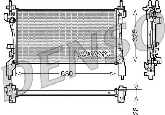 Denso DRM07041 - Радіатор, охолодження двигуна autocars.com.ua