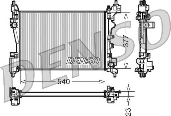 Denso DRM07042 - Радіатор, охолодження двигуна autocars.com.ua