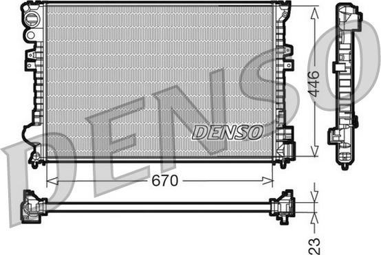 Denso DRM07055 - Радіатор, охолодження двигуна autocars.com.ua