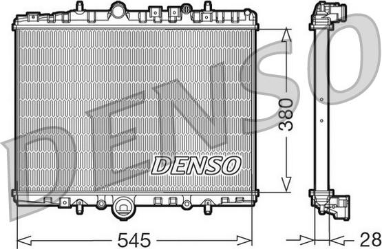 Denso DRM07056 - Радіатор, охолодження двигуна autocars.com.ua
