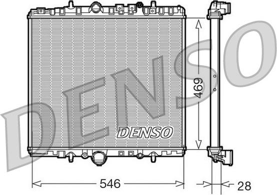 Denso DRM07061 - Радиатор, охлаждение двигателя autodnr.net