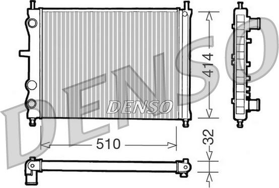 Denso DRM09020 - Радіатор, охолодження двигуна autocars.com.ua