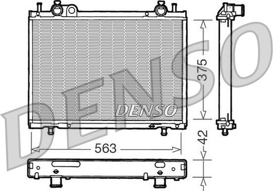 Denso DRM09021 - Радиатор, охлаждение двигателя avtokuzovplus.com.ua