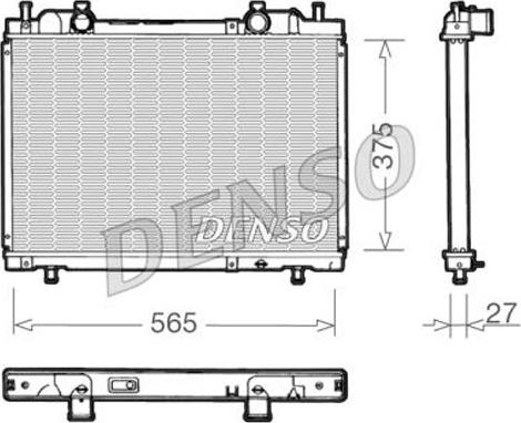 Denso DRM09022 - Радиатор, охлаждение двигателя autodnr.net