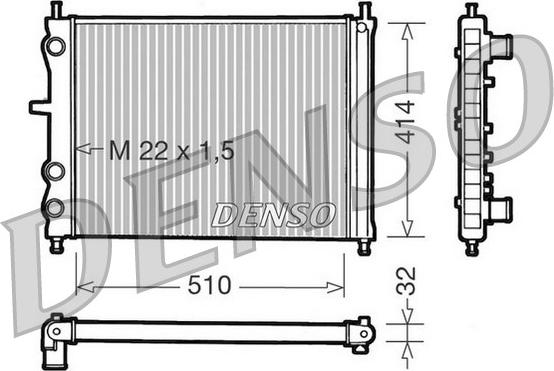 Denso DRM09024 - Радіатор, охолодження двигуна autocars.com.ua