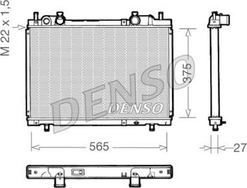 Denso DRM09025 - Радиатор, охлаждение двигателя autodnr.net