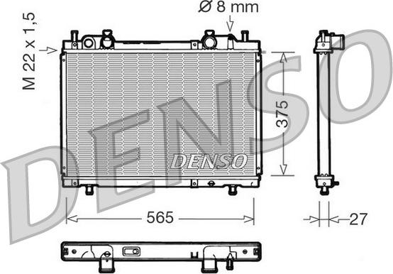 Denso DRM09026 - Радиатор, охлаждение двигателя autodnr.net