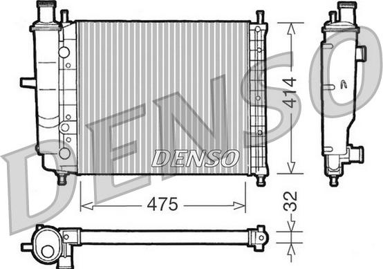 Denso DRM09028 - Радіатор, охолодження двигуна autocars.com.ua