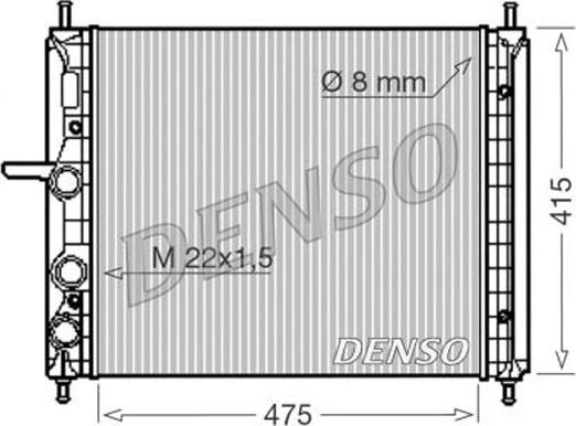 Denso DRM09029 - Радіатор, охолодження двигуна autocars.com.ua