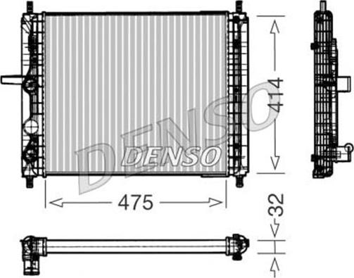 Denso DRM09031 - Радіатор, охолодження двигуна autocars.com.ua