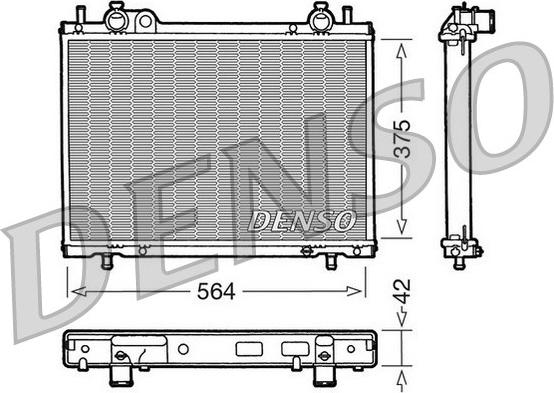 Denso DRM09035 - Радіатор, охолодження двигуна autocars.com.ua