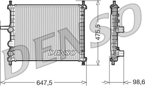 Denso DRM09038 - Радіатор, охолодження двигуна autocars.com.ua