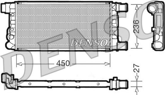 Denso DRM09041 - Радіатор, охолодження двигуна autocars.com.ua