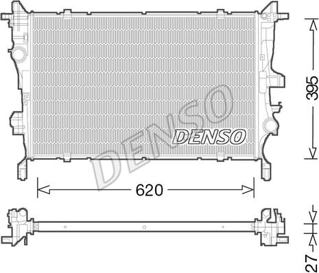 Denso DRM09045 - Радіатор, охолодження двигуна autocars.com.ua