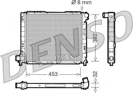 Denso DRM09052 - Радіатор, охолодження двигуна autocars.com.ua