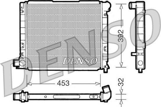 Denso DRM09053 - Радіатор, охолодження двигуна autocars.com.ua