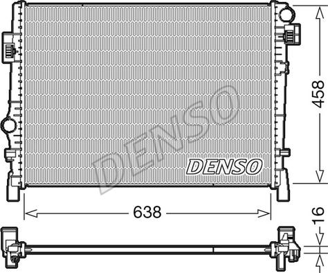 Denso DRM09054 - Радіатор, охолодження двигуна autocars.com.ua