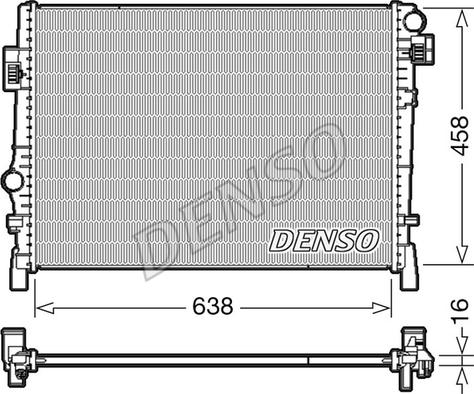 Denso DRM09054 - Радиатор, охлаждение двигателя avtokuzovplus.com.ua