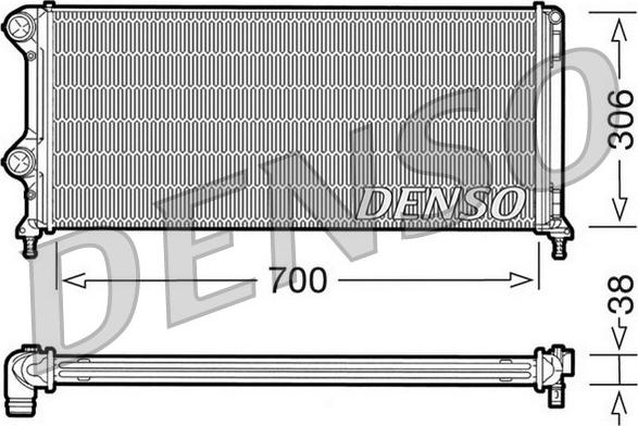 Denso DRM09060 - Радіатор, охолодження двигуна autocars.com.ua