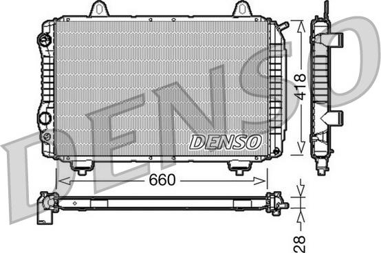 Denso DRM09071 - Радиатор, охлаждение двигателя avtokuzovplus.com.ua