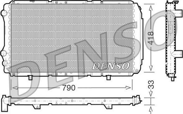 Denso DRM09076 - Радіатор, охолодження двигуна autocars.com.ua