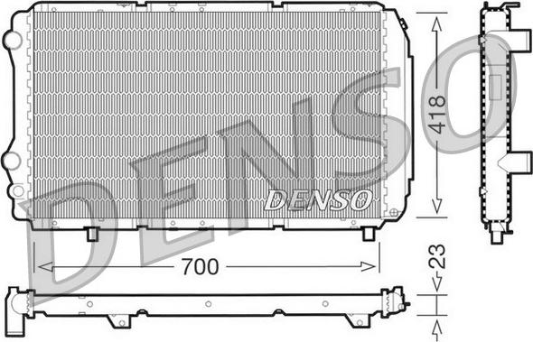 Denso DRM09077 - Радіатор, охолодження двигуна autocars.com.ua