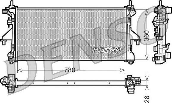 Denso DRM09079 - Радіатор, охолодження двигуна autocars.com.ua