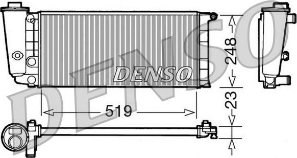 Denso DRM09080 - Радіатор, охолодження двигуна autocars.com.ua