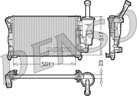 Denso DRM09086 - Радиатор, охлаждение двигателя avtokuzovplus.com.ua