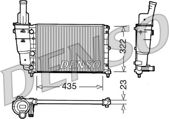 Denso DRM09095 - Радіатор, охолодження двигуна autocars.com.ua