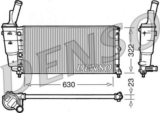 Denso DRM09097 - Радіатор, охолодження двигуна autocars.com.ua