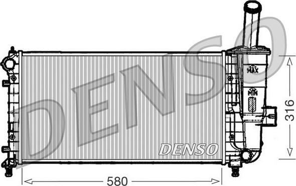 Denso DRM09102 - Радиатор, охлаждение двигателя avtokuzovplus.com.ua