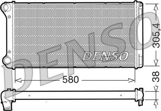 Denso DRM09103 - Радіатор, охолодження двигуна autocars.com.ua