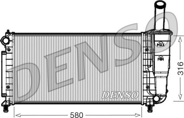 Denso DRM09105 - Радіатор, охолодження двигуна autocars.com.ua