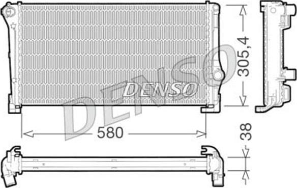 Denso DRM09107 - Радіатор, охолодження двигуна autocars.com.ua
