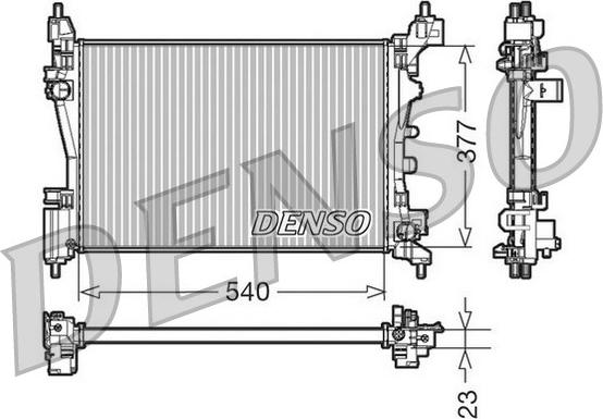 Denso DRM09109 - Радиатор, охлаждение двигателя avtokuzovplus.com.ua