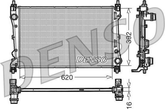 Denso DRM09113 - Радіатор, охолодження двигуна autocars.com.ua