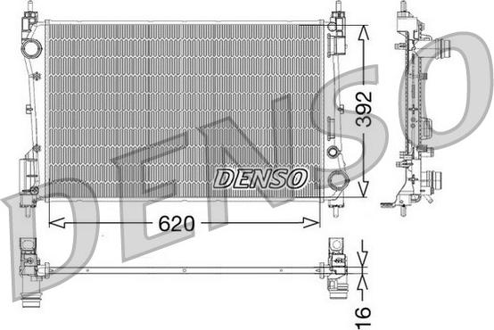 Denso DRM09114 - Радиатор, охлаждение двигателя avtokuzovplus.com.ua