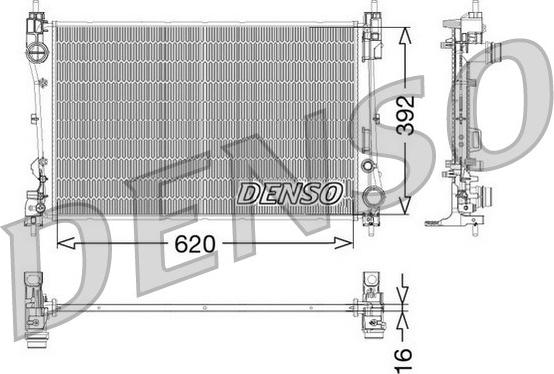 Denso DRM09115 - Радиатор, охлаждение двигателя avtokuzovplus.com.ua