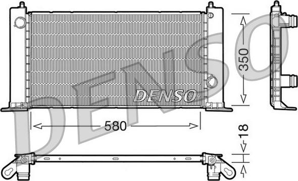 Denso DRM09121 - Радиатор, охлаждение двигателя avtokuzovplus.com.ua