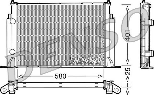 Denso DRM09122 - Радіатор, охолодження двигуна autocars.com.ua