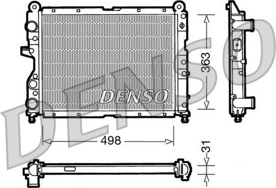 Denso DRM09131 - Радіатор, охолодження двигуна autocars.com.ua