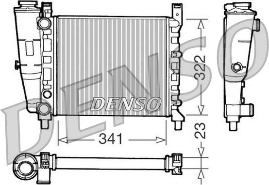 Denso DRM09141 - Радиатор, охлаждение двигателя avtokuzovplus.com.ua