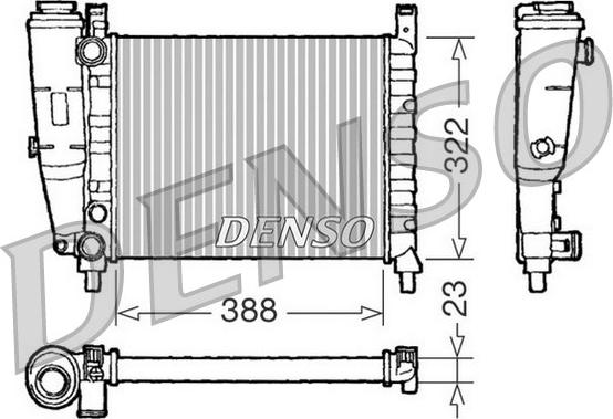 Denso DRM09142 - Радіатор, охолодження двигуна autocars.com.ua