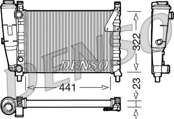 Denso DRM09143 - Радіатор, охолодження двигуна autocars.com.ua