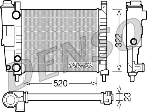 Denso DRM09144 - Радіатор, охолодження двигуна autocars.com.ua